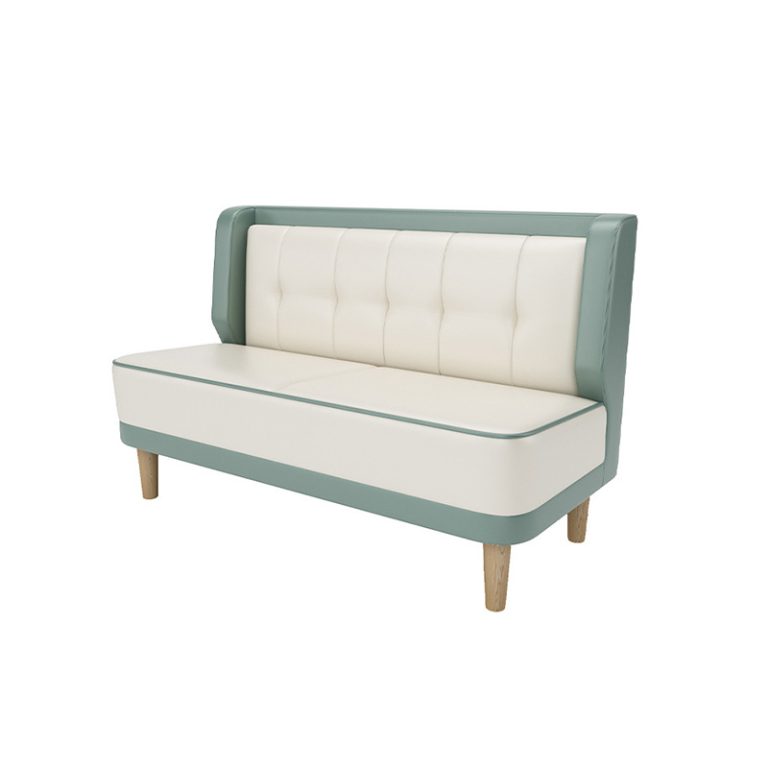 Modern upholstered booth seating with a tufted backrest, cushioned seat, and stylish design, ideal for cafes and dining spaces."