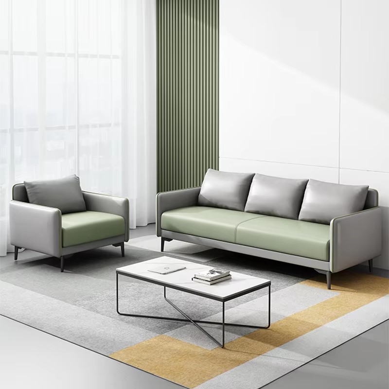 modern office lounge sofa set with armchair