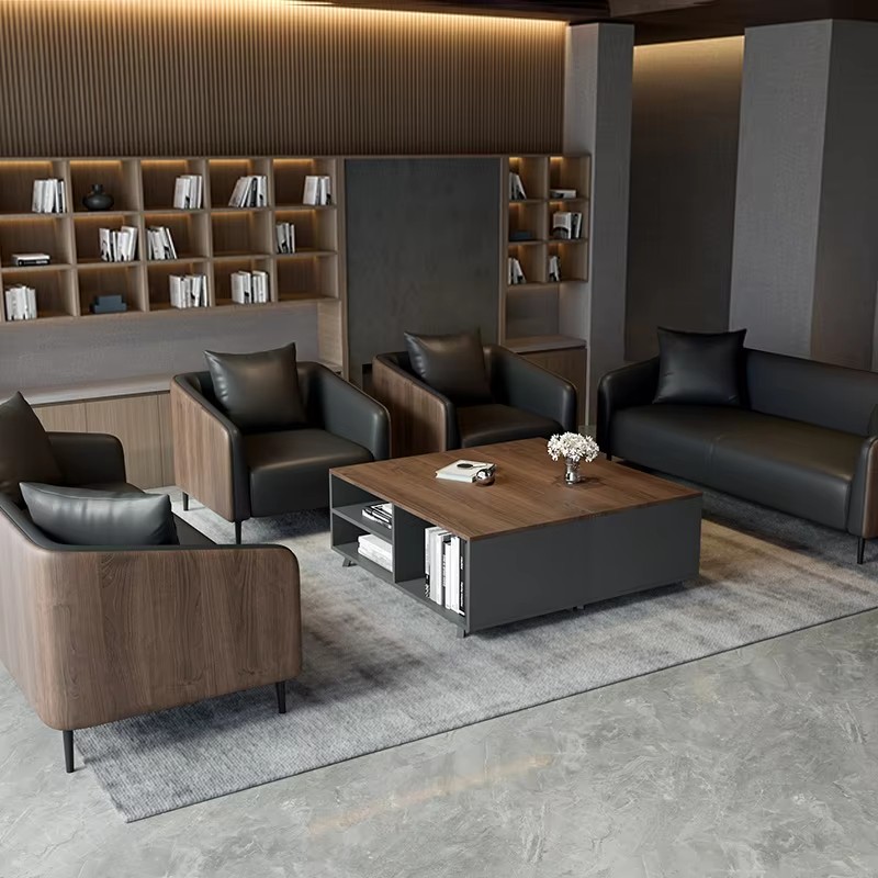 Luxury modern office lounge set with coffee table