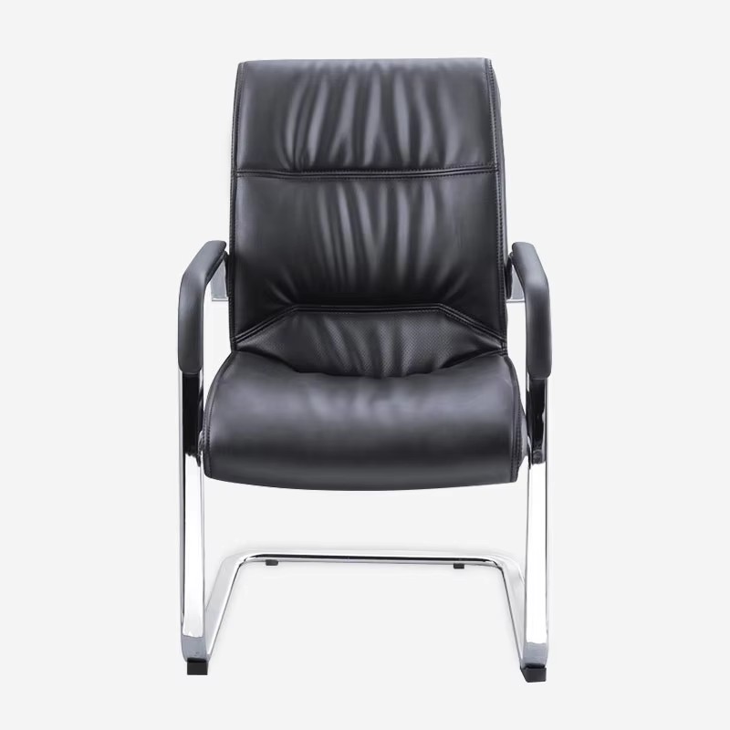 Contemporary Black Leather Office Chair