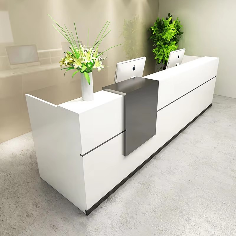 modern office front reception desk design