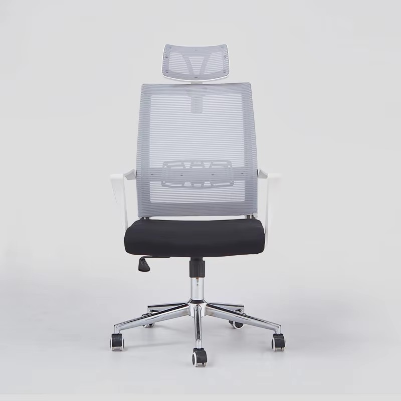 Office-Chair-White-Back-Mesh-Headrest