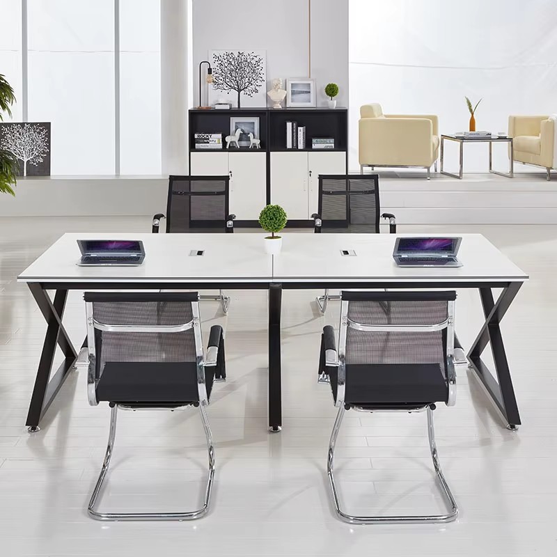 Stylish-X-Leg-Meeting-Table-Set