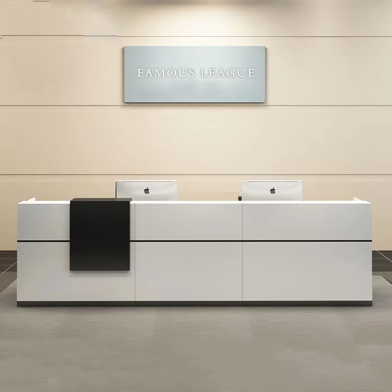 sleek front reception counter office furniture