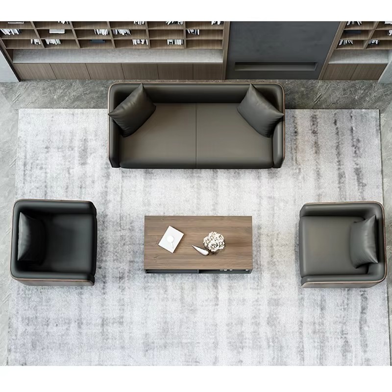 Contemporary Office Seating Set with Desk