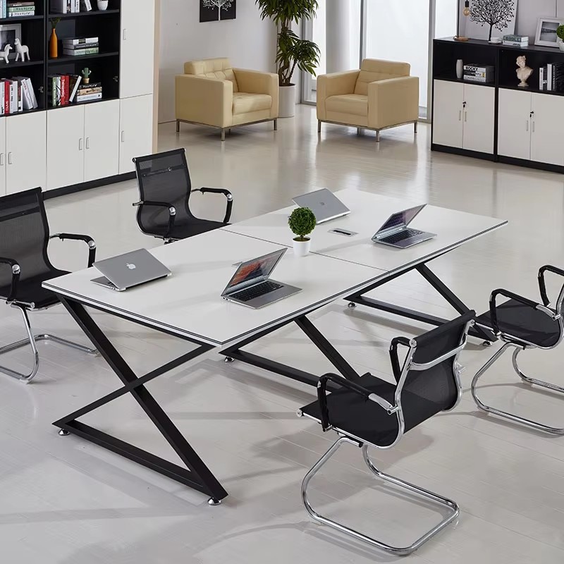 X-Frame-Conference-Table-Black-Chairs