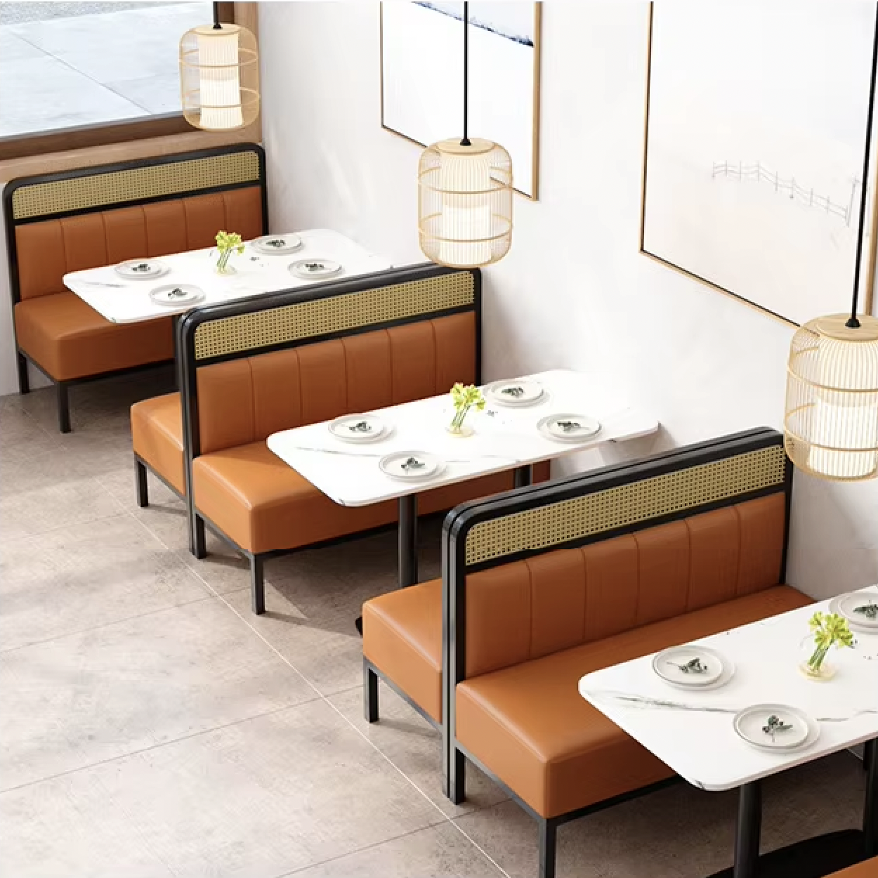 Modern restaurant furniture customization with tailored designs, high-quality materials, and ergonomic comfort